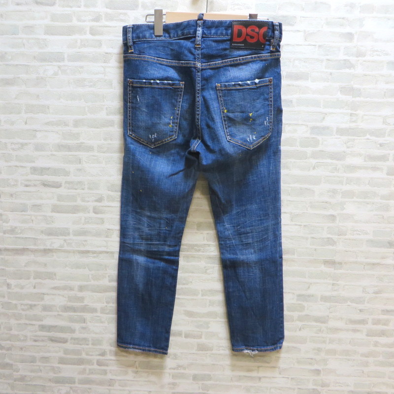 DSQUARED2 イタリア製 クロップド デニムパンツ ダメージ加工（楽天 