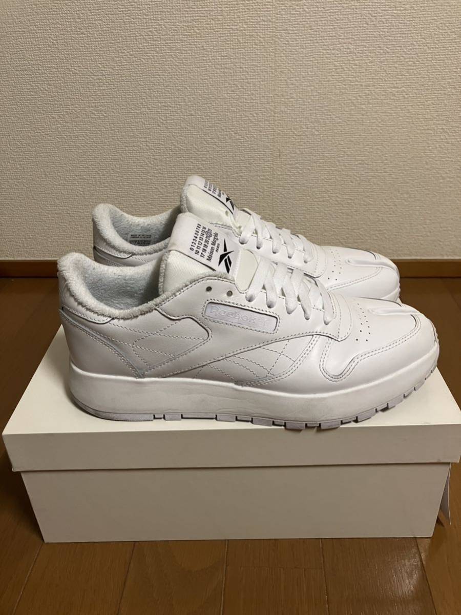 Maison Margiela x Reebok tabi Classic Leather US8 26cm 40.5 ホワイト メゾンマルジェラ リーボック タビ Tabi Reebok Margiela Instapump NEW! SNEAKER