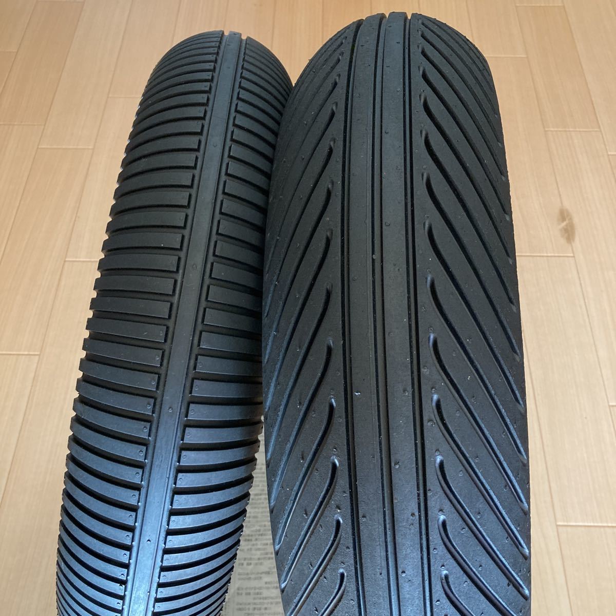 ダンロップ レインタイヤ KR189/389 レーシングレイン 110/70R17 140/65R17 極上 皮むきのみ DUNLOP