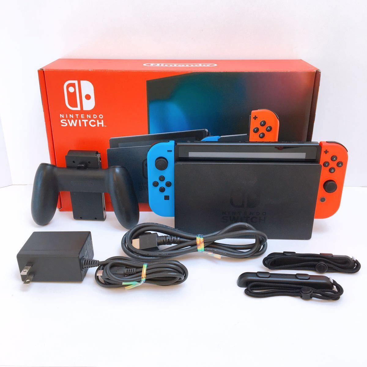 オンライン 在庫 35【中古】Nintendo Switch 本体 ネオンブルー/ネオン