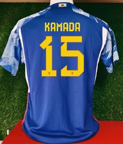 【正規品】日本代表 2022カタールW杯 鎌田大地15  サイズL 2022W杯 日本代表 15 鎌田 大地 S～XXL パッチOK カタールワールド
