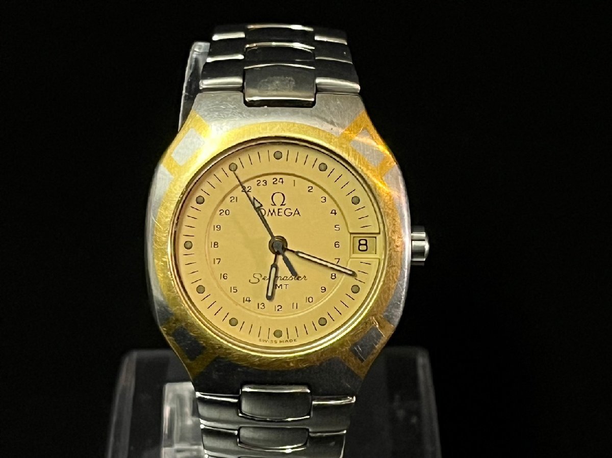 シーマスター ポラリス オメガ GMT OMEGA 1705NG022 クオーツ腕時計 QZ 