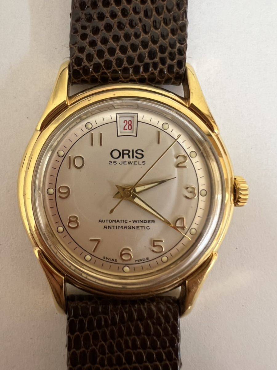 JP142＊腕時計 ORIS オリス 25JEWELS ANTIMAGNETIC デイト AUTOMATIC 自動巻＊