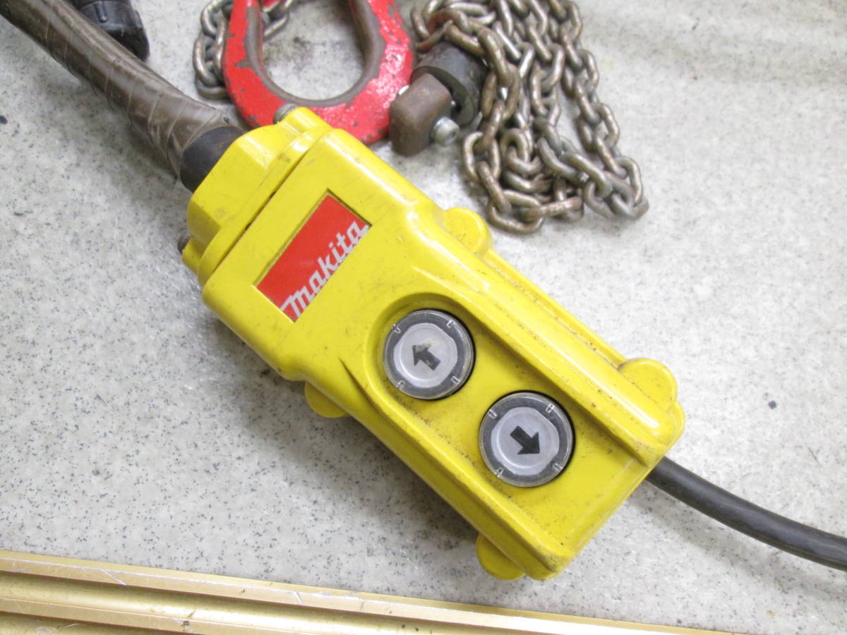 マキタ 100kg チェーンホイスト makita 動作品 K1120A] 100V 電動チェーンホイスト CH1003 上下動き （電源100V） CH1015A 100kg電動チェーンホイスト チェンホイスト ホイスト 18v（ホイスト・チェーンブロック｜荷締・牽引器具
