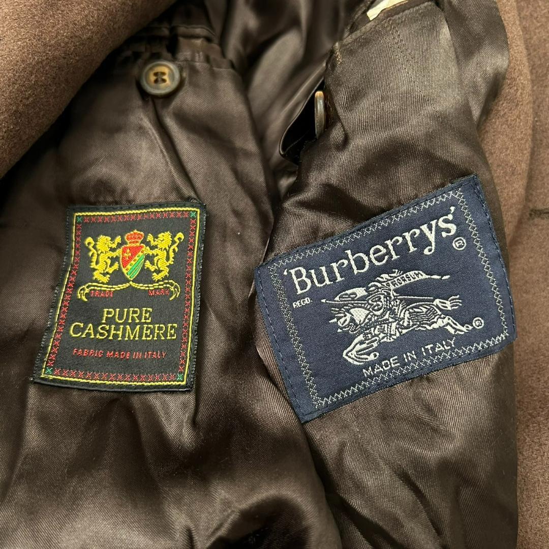 本物保証，限定セール 220811 Burberrys バーバリー 大きいサイズ ３L ラグラン袖 カシミヤ100% ロングコート 厚手 ステンカラー ビンテージ 男女兼用 カシミア