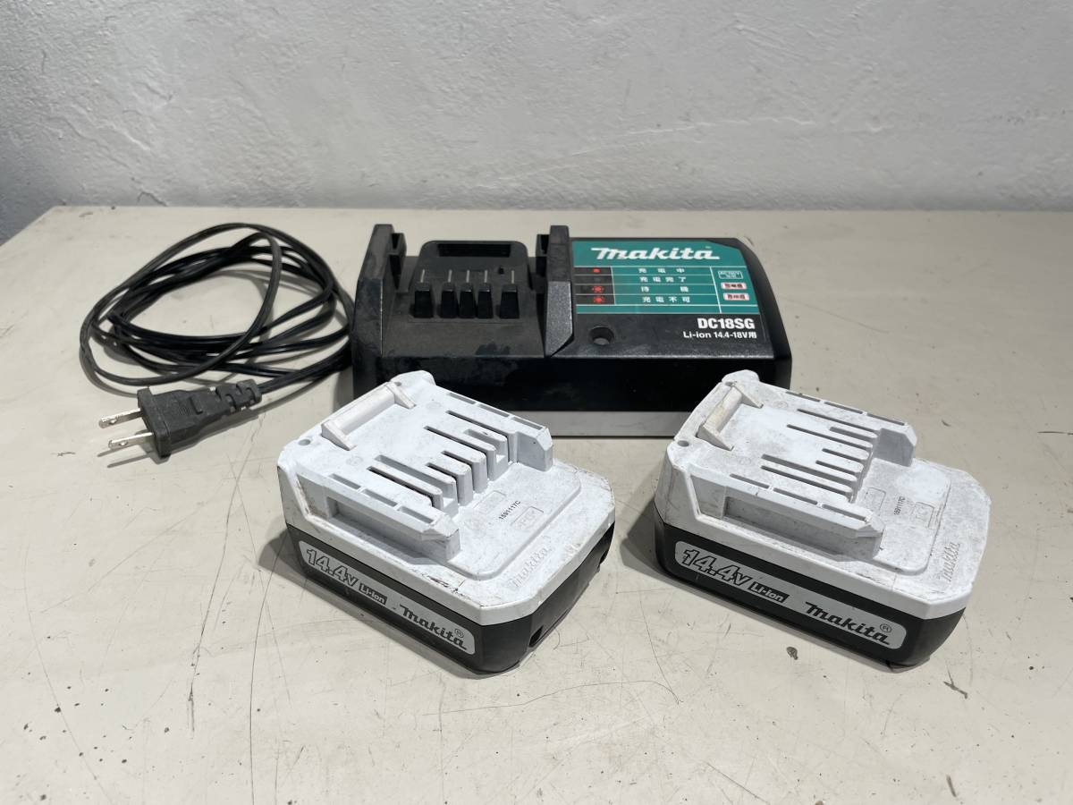 【正規品，100%新品】 makita BL1413G &times;2 DC18SG マキタ純正 リチウムイオン電池 充電器(パーツ)｜売買されたオークション情報、yahooの商品情報をアーカイブ公開 - オークファン インパクトドライバ
