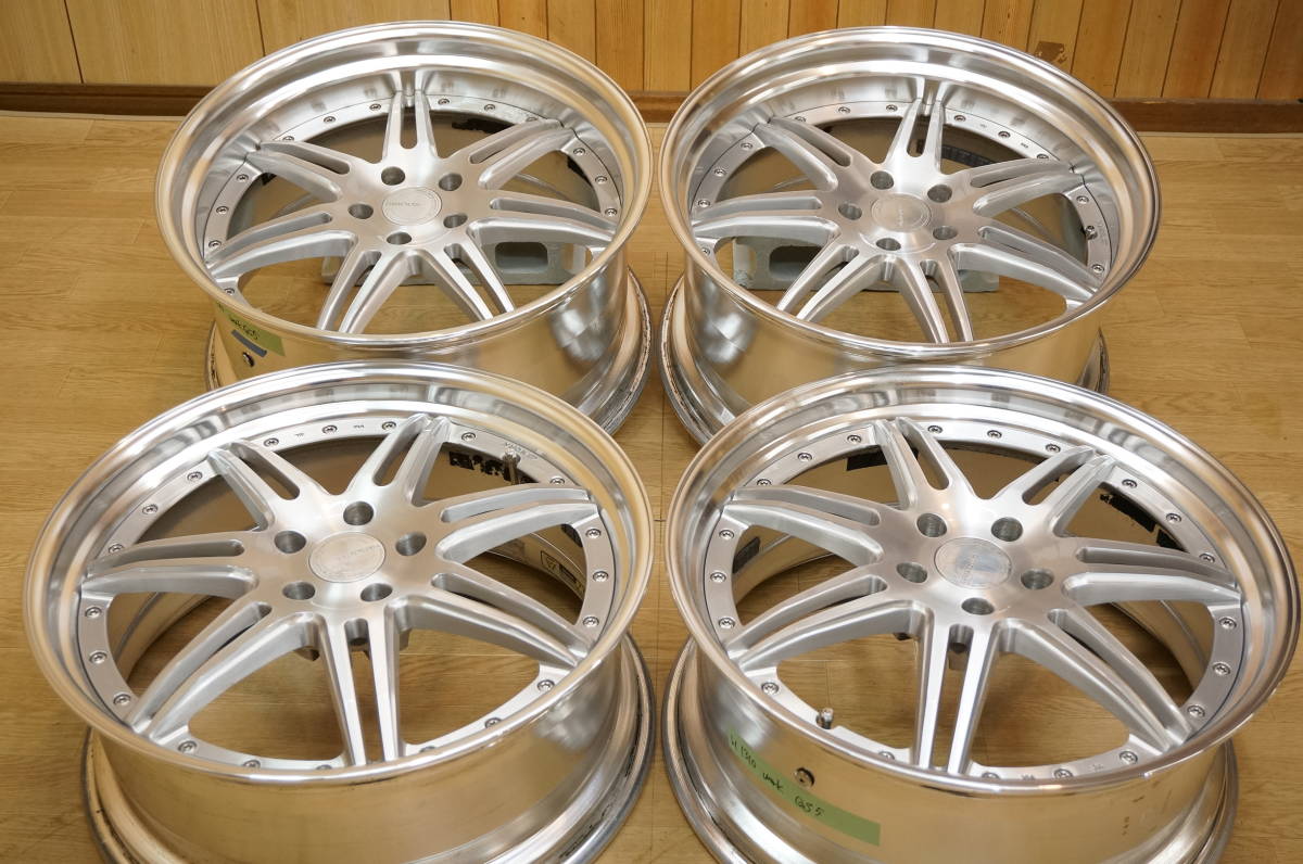 H1310【希少】WORK グノーシス GS5 PCD120 9J+34 10.5J+38 LS460 LS600 段リム 深リム