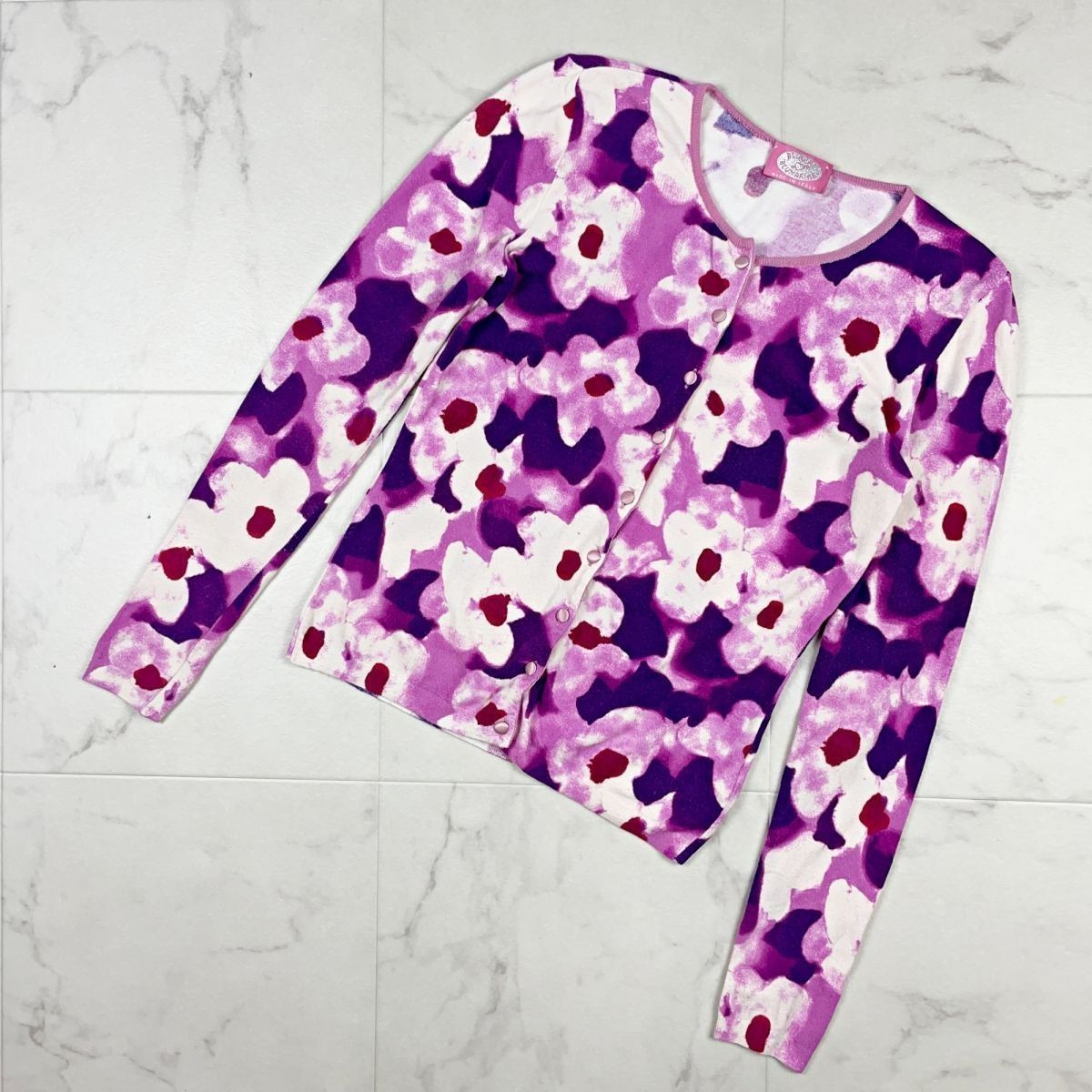 美品 BLUGIRL BLUMARINE ブルーガール ブルマリン 花柄 ストレッチ素材 