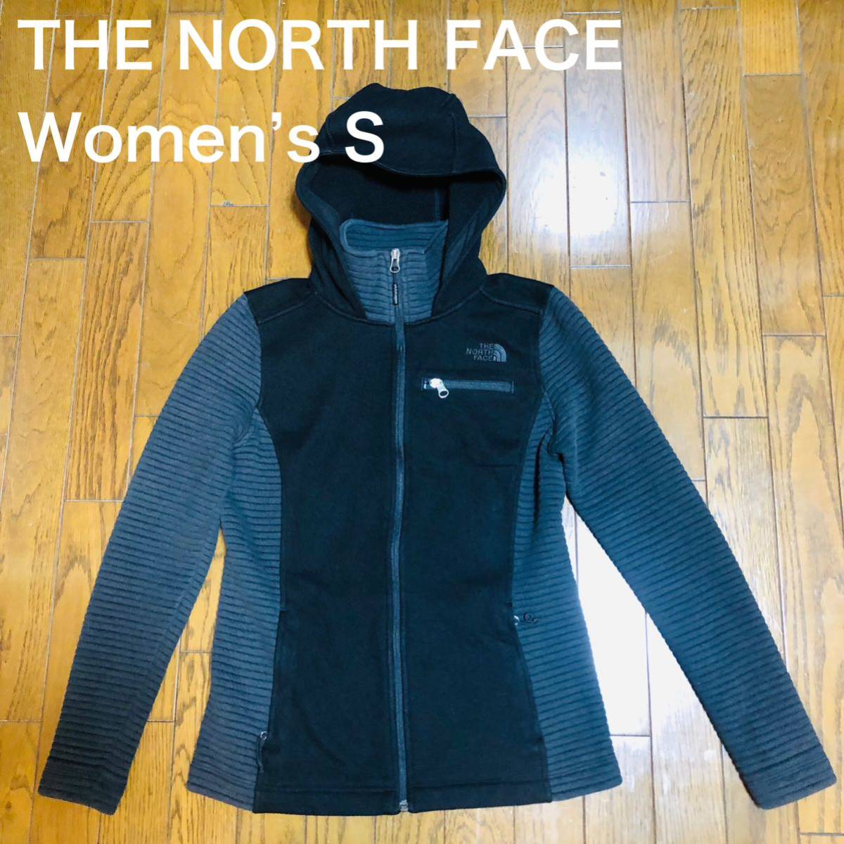 NORTH THE FACE メンズ FACEニット切り返しジップアップパーカー黒×グレー パーカー Zip Full ザ・ノース・フェイス Hoodie グレー ジップアップパーカー FACE」 「THE ジップアップ North