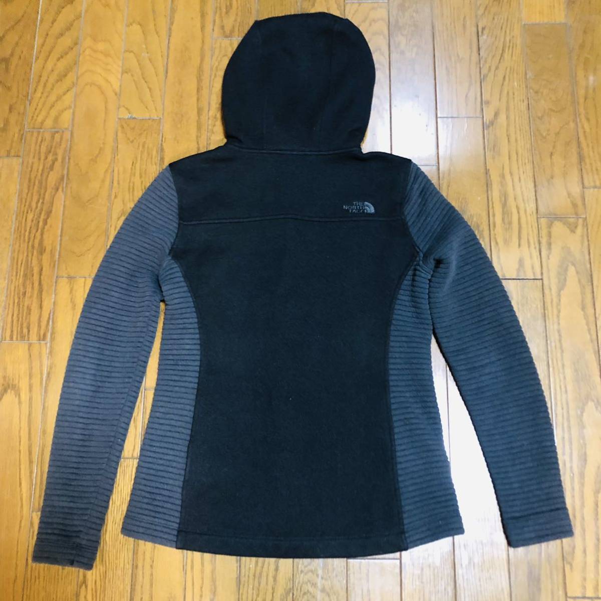 NORTH THE FACE メンズ FACEニット切り返しジップアップパーカー黒×グレー パーカー Zip Full ザ・ノース・フェイス Hoodie グレー ジップアップパーカー FACE」 「THE ジップアップ North