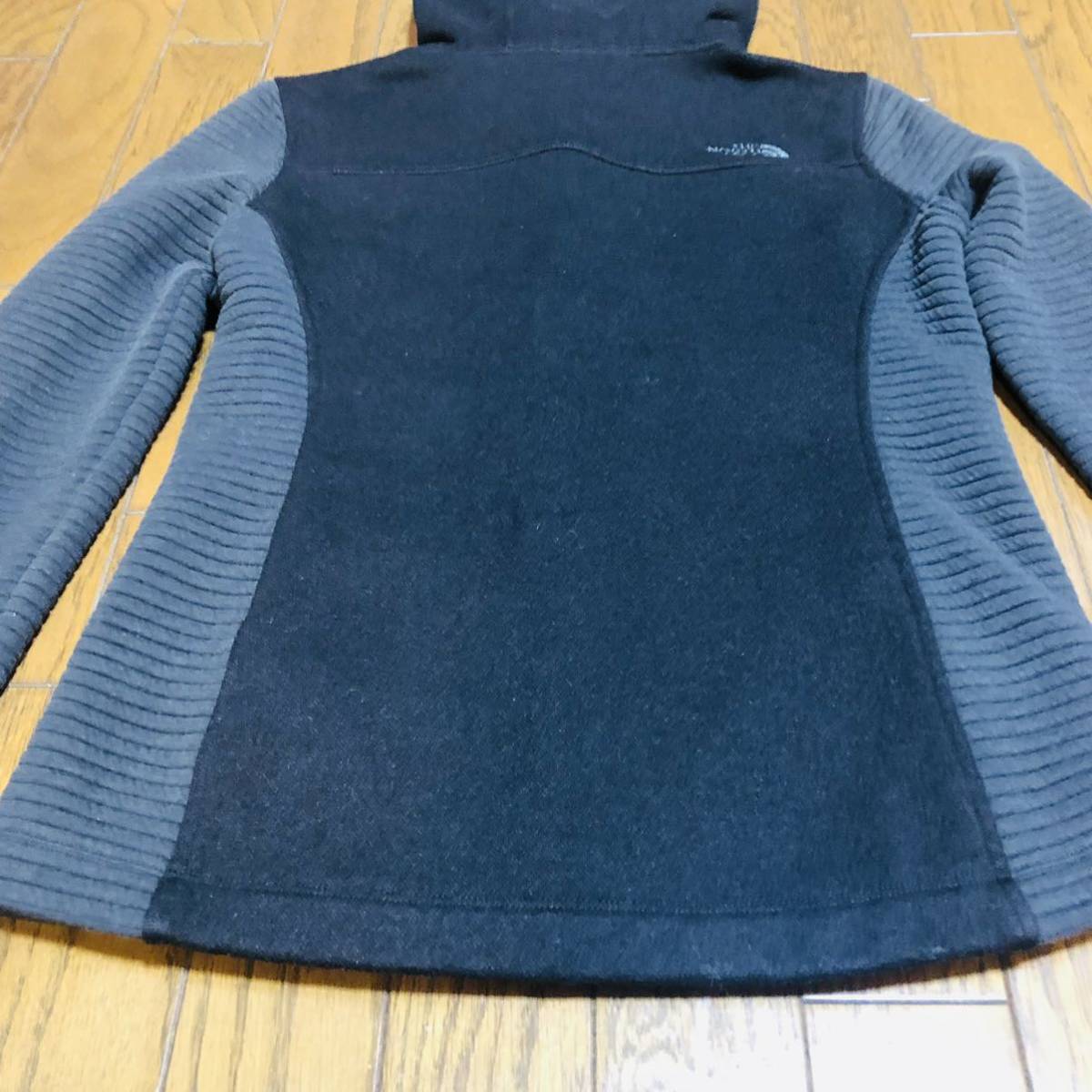 NORTH THE FACE メンズ FACEニット切り返しジップアップパーカー黒×グレー パーカー Zip Full ザ・ノース・フェイス Hoodie グレー ジップアップパーカー FACE」 「THE ジップアップ North