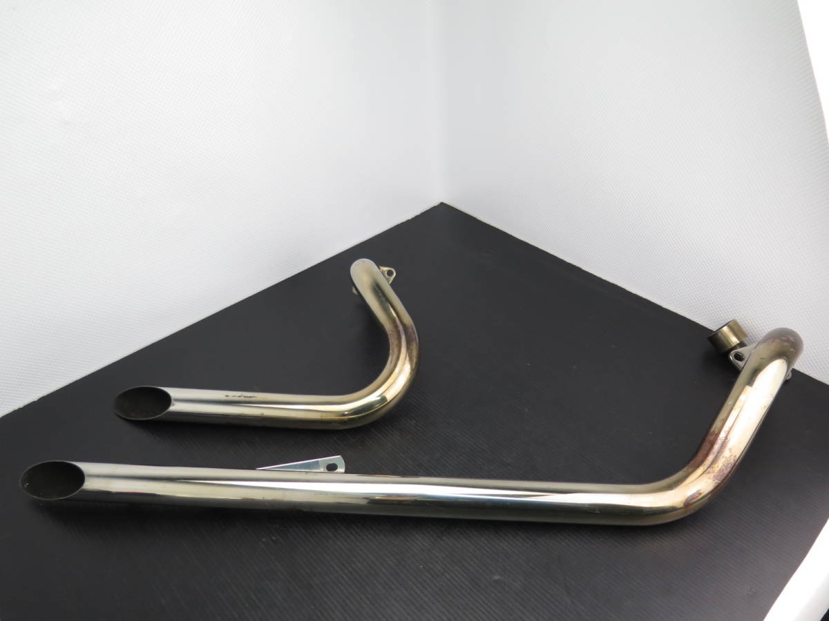 ◇社外ドラッグスター400 4TR スラッシュカットマフラー サイレンサー DS400 パラレル 2022.9.27 XVS400