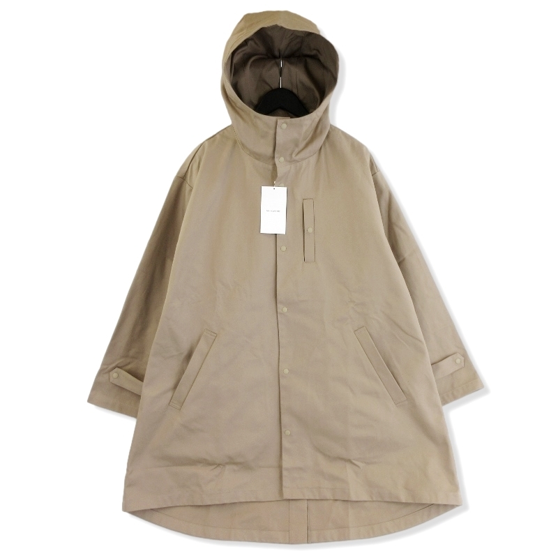 未使用 have a good day ハブアグッドデイ Hooded Coat HGD-162 フード付 ロングコート フーデッドコート ベージュ 3 タグ付き 20016196