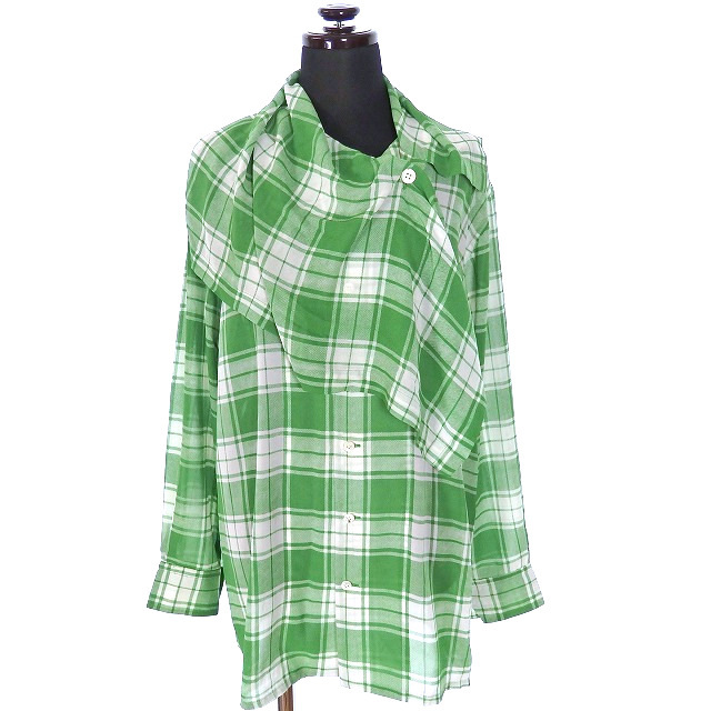 トリココムデギャルソン　GARÇONS カーディガン　チェック　グリーン　緑 トリココムデギャルソン GARÇONS カーディガン チェック グリーン 緑