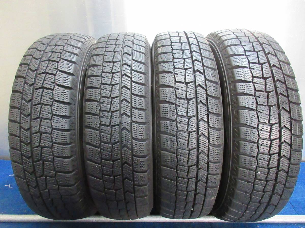 ★8分山★19年製★ ダンロップWINTER MAXX WM02 165/65R14　社外ホイール 14×4.5J +45 4H-100 4本セット スタッドレス　C1501