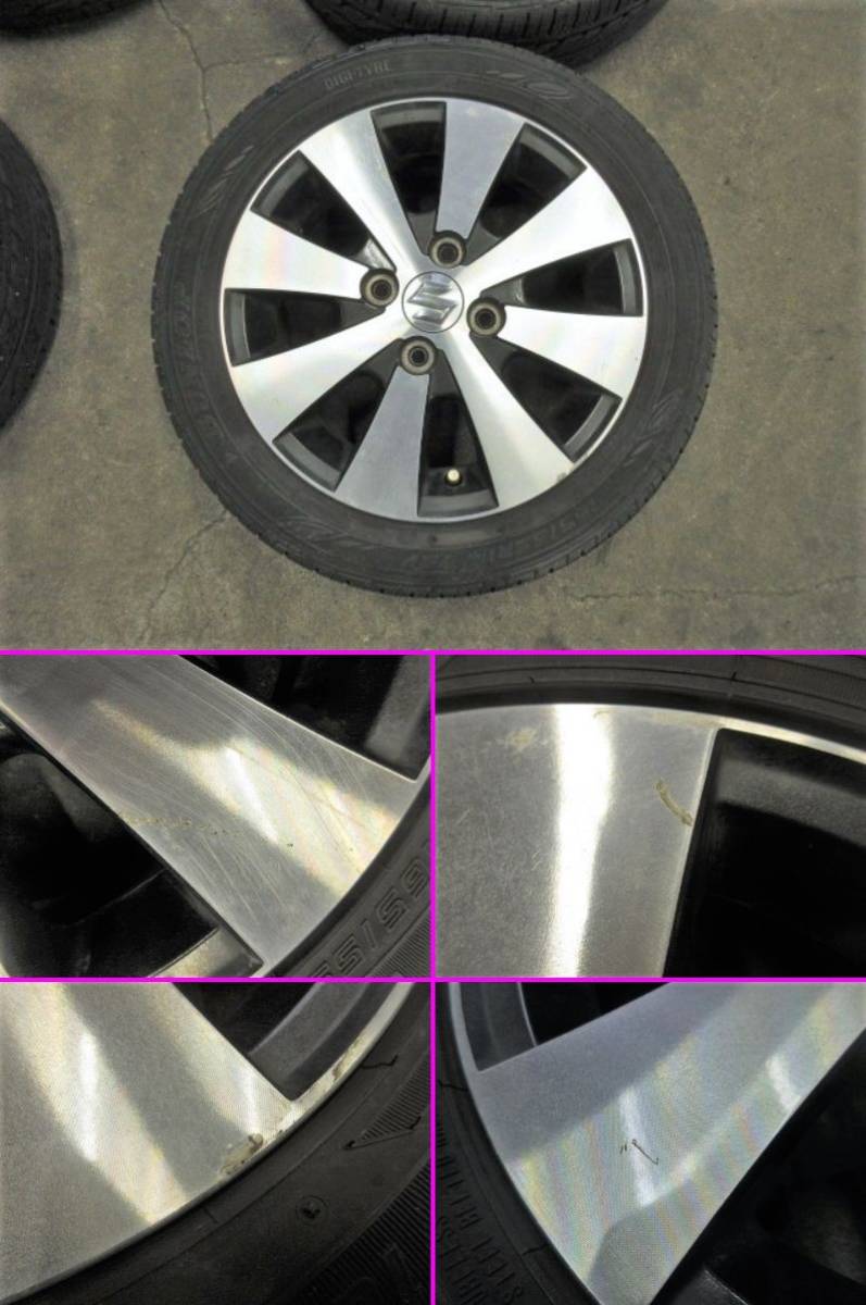 スズキ純正 アルミホイール 14インチ タイヤ付 165/55R14 2020年