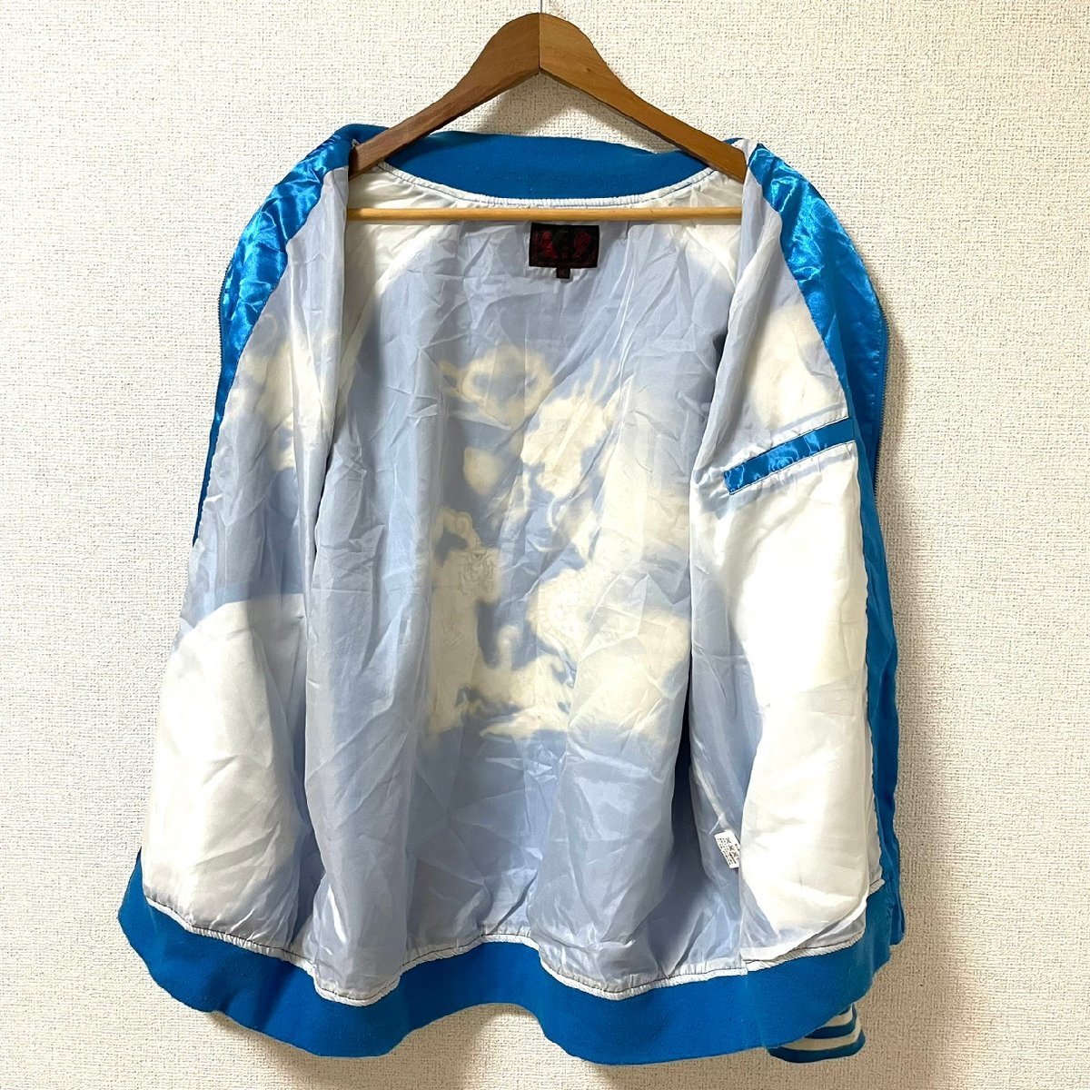 w^)b 一心如鏡 90s ヴィンテージ スカジャン 虎 白龍 ホワイト 