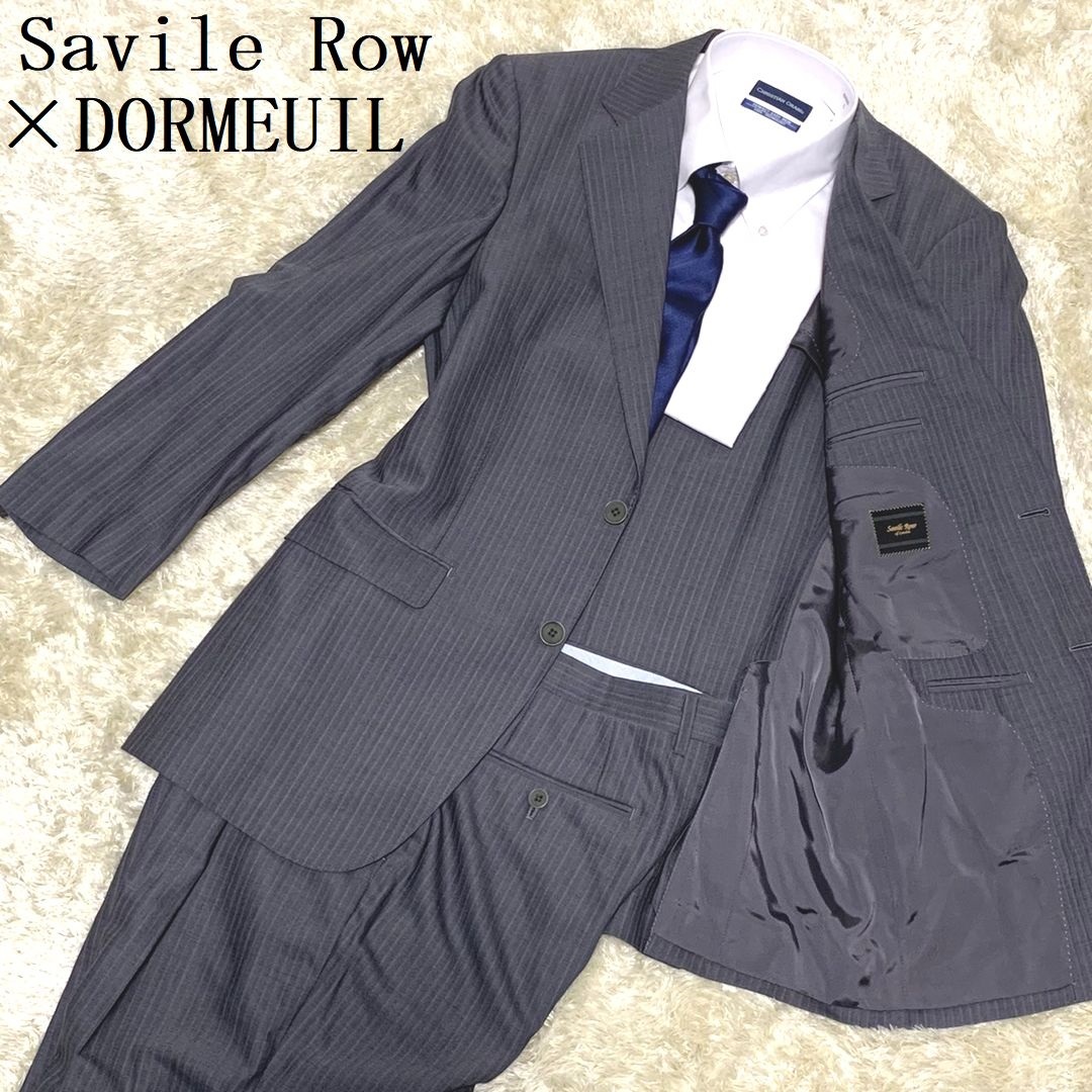 Savile Row×DORMEUIL/セヴィルロウ×ドーメル】2B ストライプ柄 上下