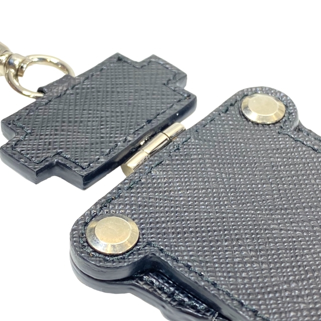 プラダ PRADA キーホルダー バッグチャーム - チャーム キーリング | PRADA(プラダ) ミニ ブラック レディース トライアングルロゴ ロボット &frasl; □新同□