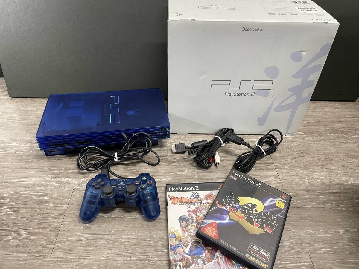 ☆ PS2 ☆ プレイステーション2 SCPH-37000 オーシャンブルー 動作品 