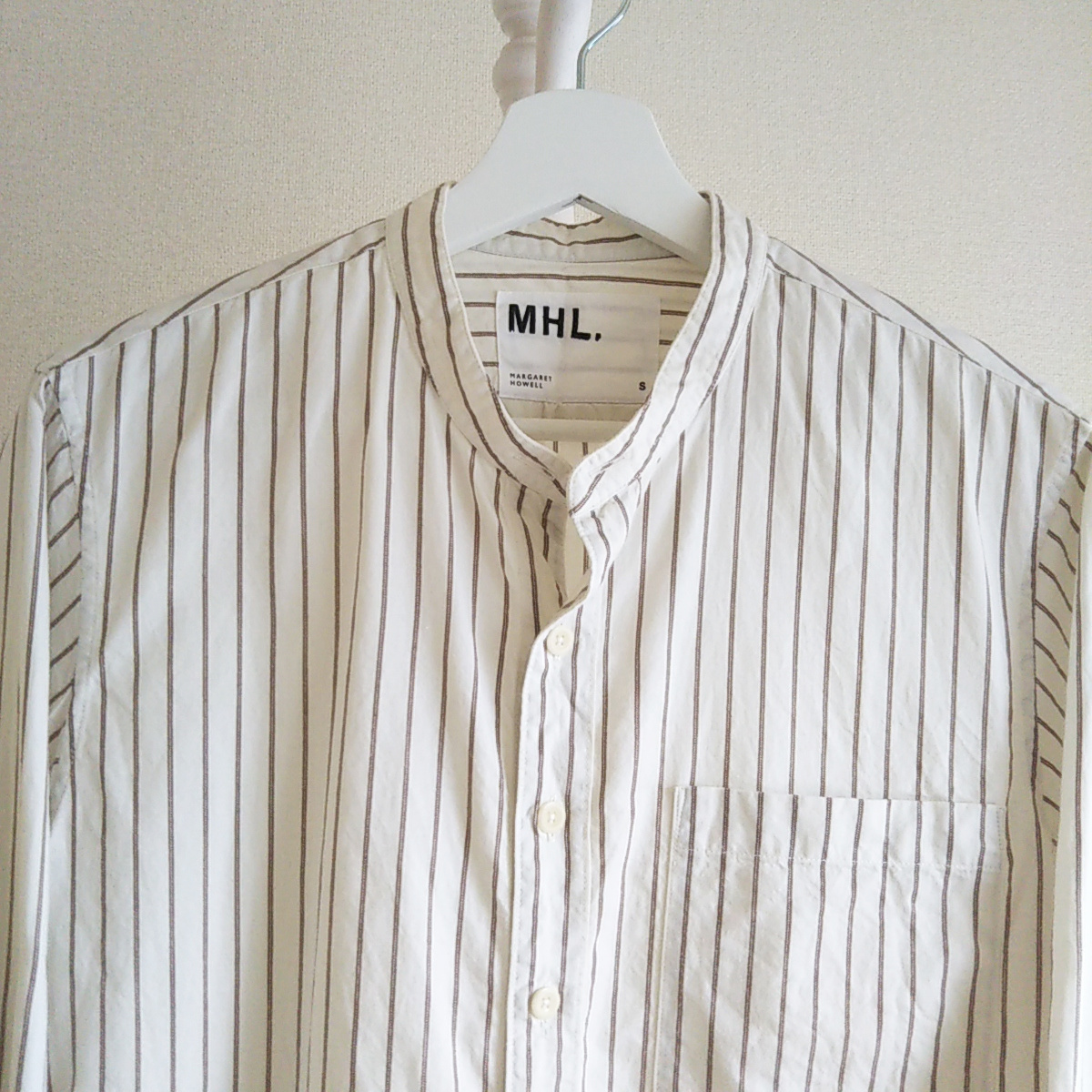 MHL. エムエイチエル ストライプ シャツ S マーガレットハウエル 