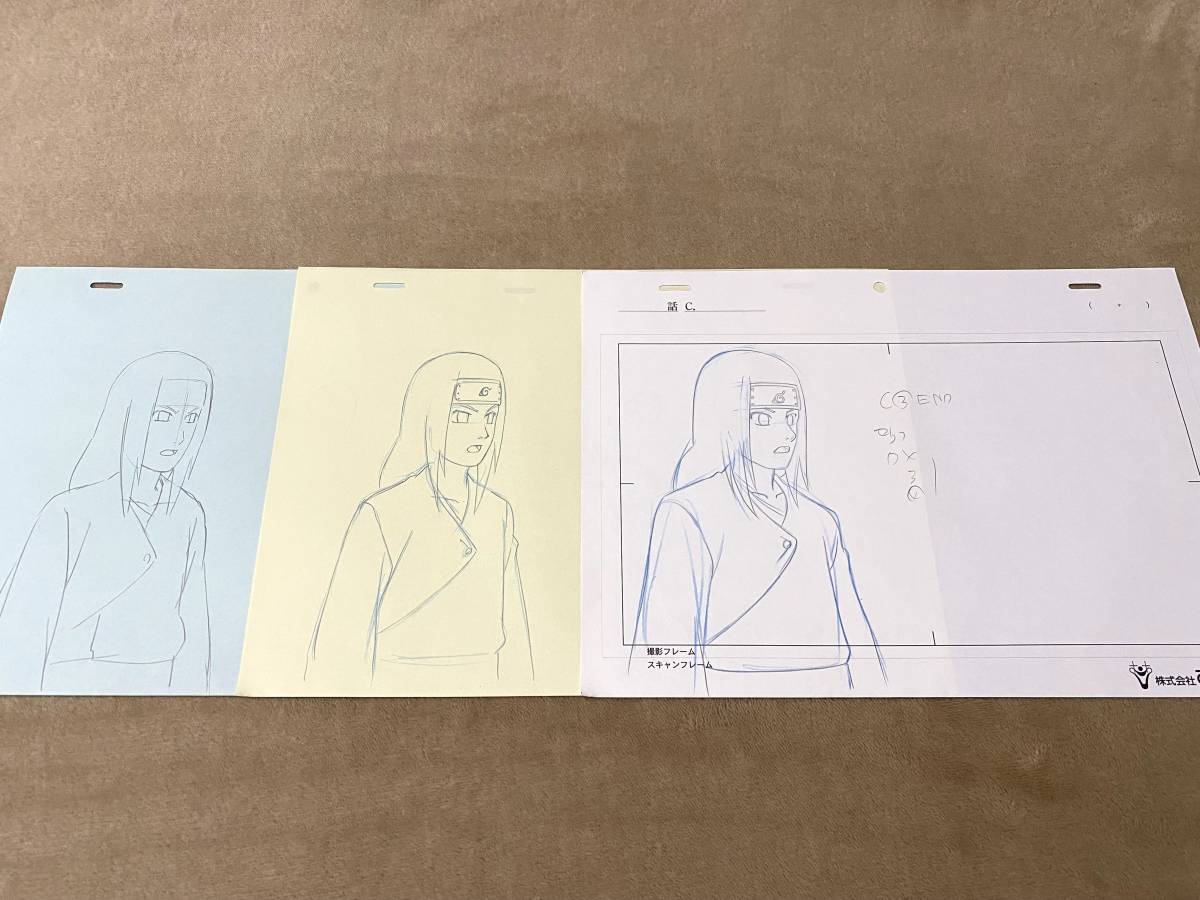 【直筆原画】NARUTO ネジ　テンテン/５枚/セル画 制作資料 genga 直筆原画】NARUTO ネジ テンテン/5枚/セル画 制作資料 genga - メルカリ