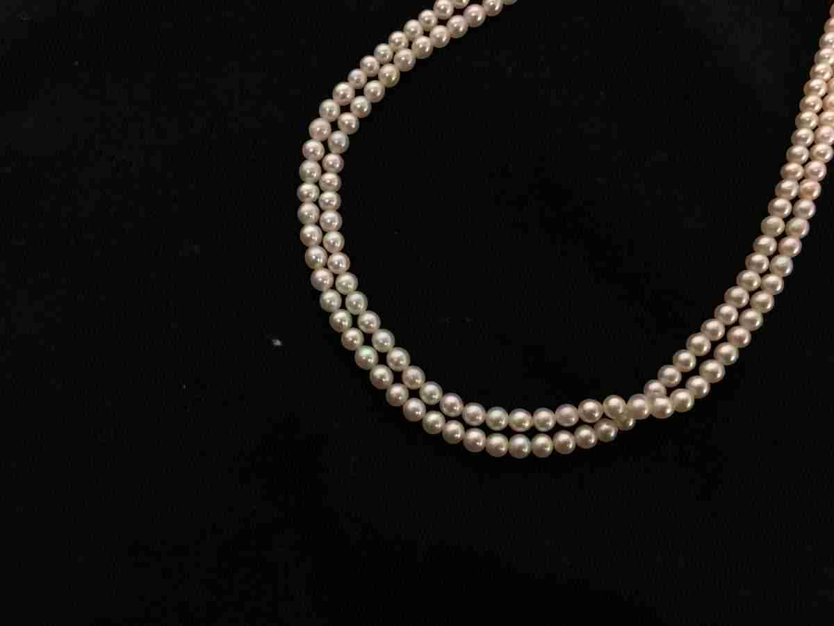 パール 真珠 ネックレス SV 金具 シルバー 1円スタート パール 