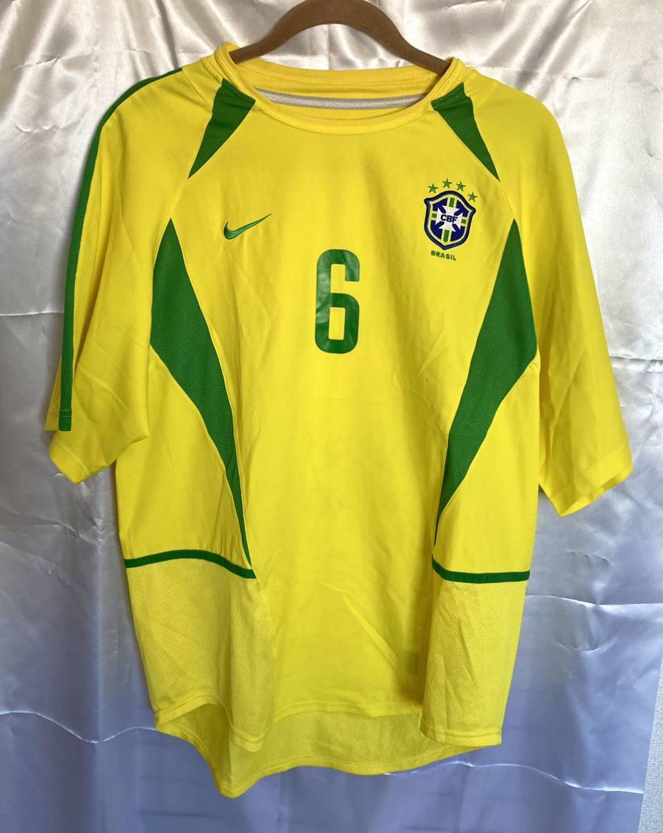 サッカー ブラジル代表 ユニフォーム 2002年 W杯 ロベルトカルロス #6