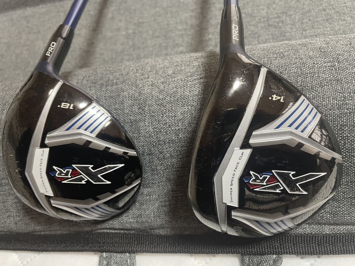キャロウェイ XR PRO フェアウェイウッド3w 14°&5w 18° の2本セット 純正