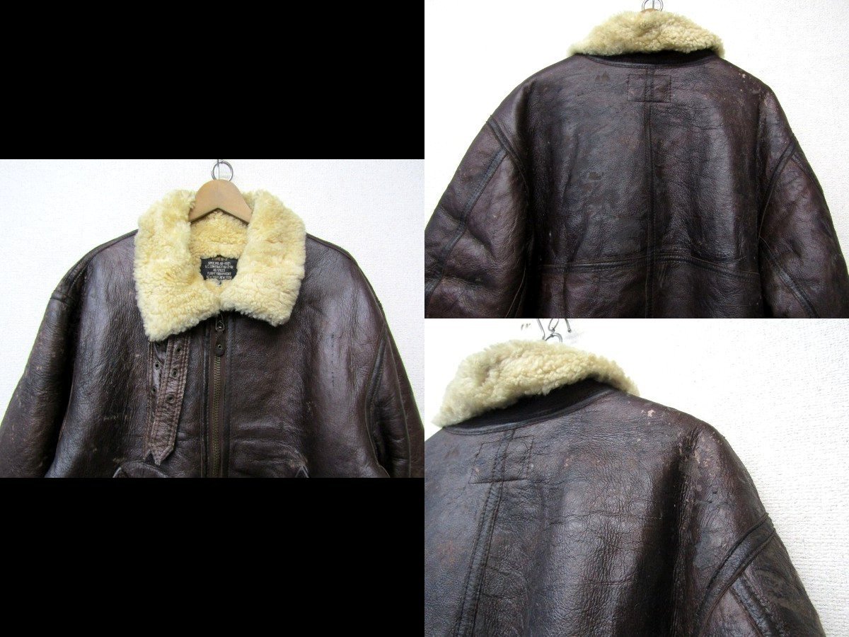 S2707：使用感あり vintage U.S.Army AIR FORCE B3 フライトジャケット 