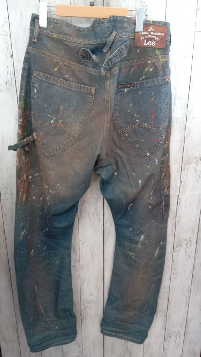 VIVIENNE WESTWOOD×Lee ビビアンウエストウッド×リー ペンキ柄 ジーンズ W30 L34 OVERALL JEAN ヴィヴィアンウエストウッド Westwood Vivienne 希少 ショートパンツ ヴィヴィアン・ウエストウッド×Leeのコラボレーションデニム