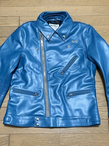 未使用 偉 ルイスレザー ヴィンテージターコイズ 441T サイズ40 