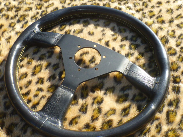 当時物 TEAM 五次元 N1R レザー ステアリング 5ZIGEN R32 R33 GT-R AE86 レビン トレノ A60 A70 ...