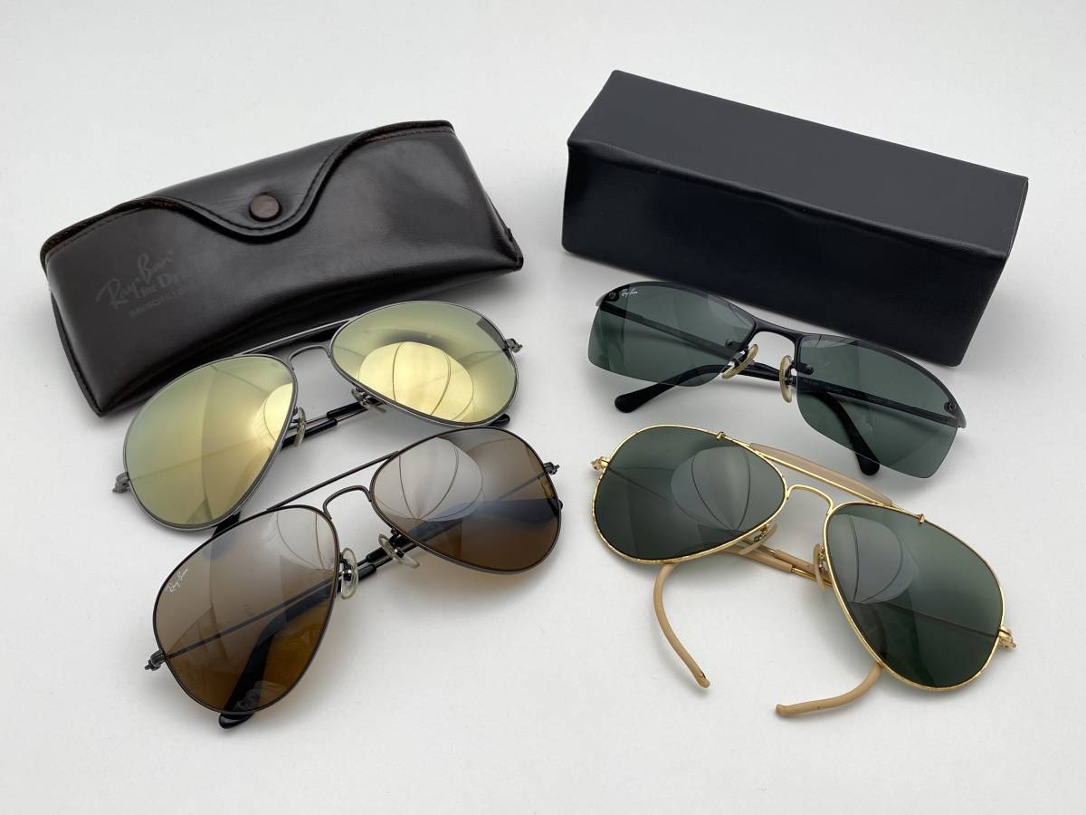 まとめ⑧ B&L RAY-BANボシュロムレイバン for driving メタル1 B-15TGM ゴールド黒シルバー OutdoorsMan RB3183 VINTAGEサングラスUSA製 レイバン B&L ボシュロム b0386 メガネ ボシュロム製