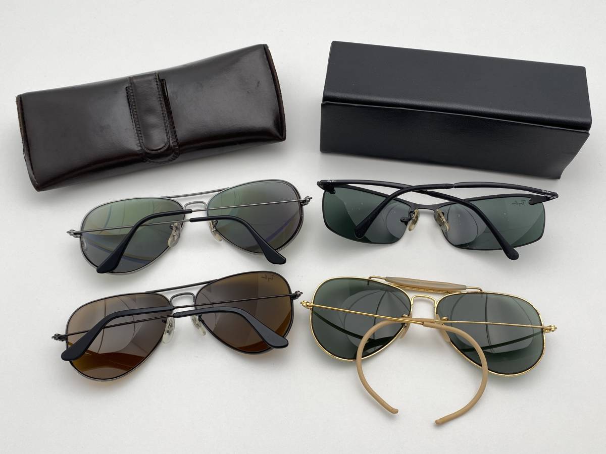 まとめ⑧ B&L RAY-BANボシュロムレイバン for driving メタル1 B-15TGM ゴールド黒シルバー OutdoorsMan RB3183 VINTAGEサングラスUSA製 レイバン B&L ボシュロム b0386 メガネ ボシュロム製