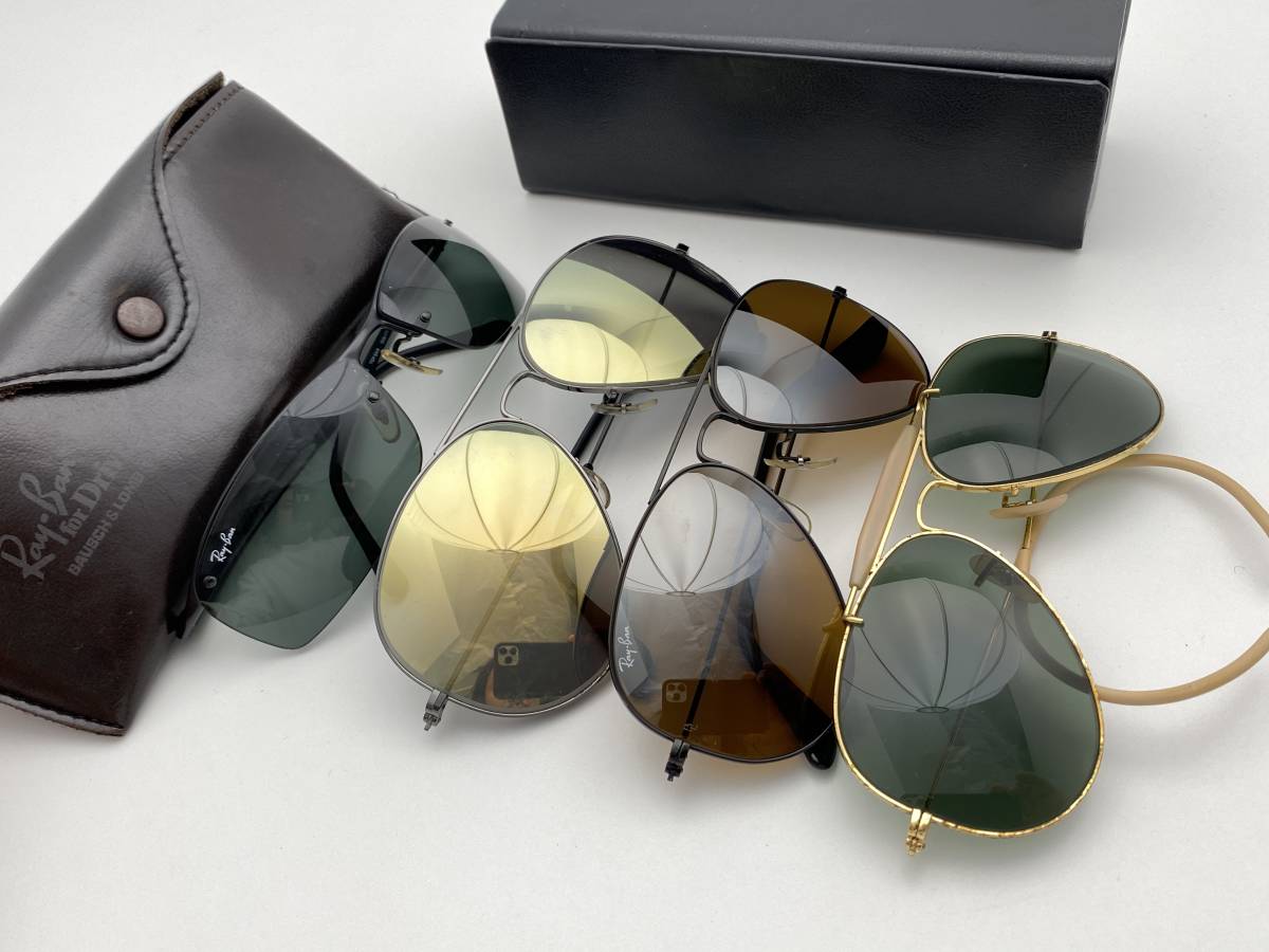 まとめ⑧ B&L RAY-BANボシュロムレイバン for driving メタル1 B-15TGM ゴールド黒シルバー OutdoorsMan RB3183 VINTAGEサングラスUSA製 レイバン B&L ボシュロム b0386 メガネ ボシュロム製