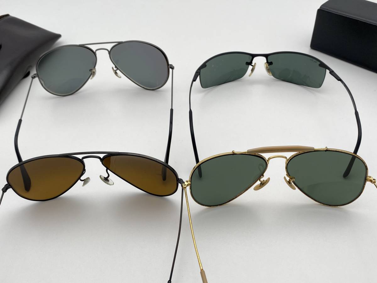 まとめ⑧ B&L RAY-BANボシュロムレイバン for driving メタル1 B-15TGM ゴールド黒シルバー OutdoorsMan RB3183 VINTAGEサングラスUSA製 レイバン B&L ボシュロム b0386 メガネ ボシュロム製