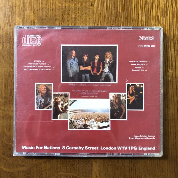 バーコードなし初版仕様 MFNオリジナル UK盤】 METALLICA / MASTER OF