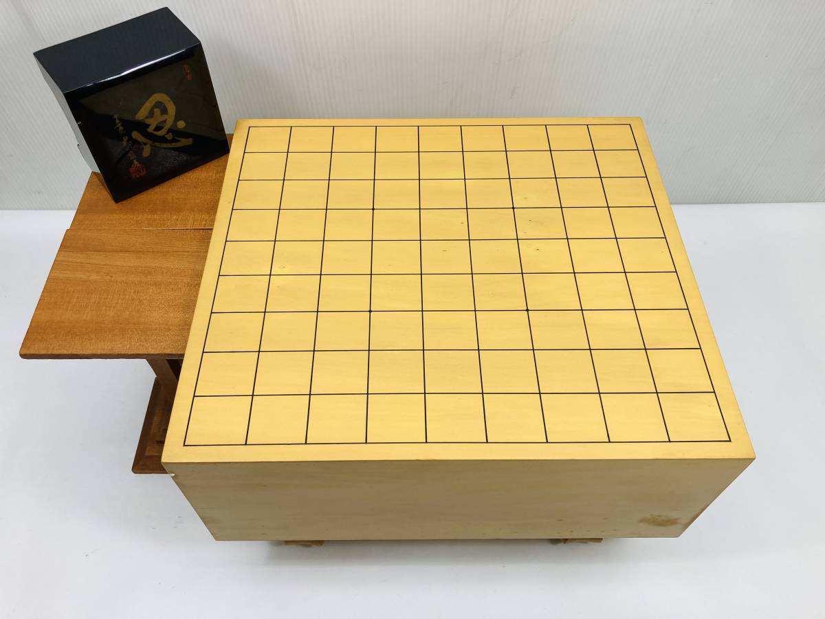 希少 将棋盤 名人 大山康晴 直筆 『心境』脚付 駒箱『忍』桐覆い 駒台 
