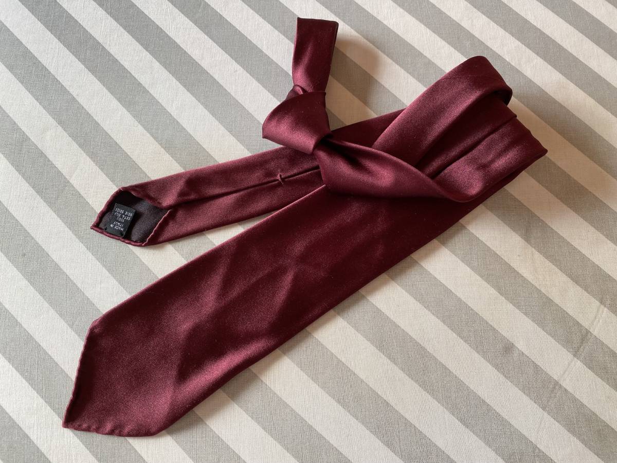 タイユアタイ ネイビー ソリッド 美品 タイユアタイ イタリア製 TIE