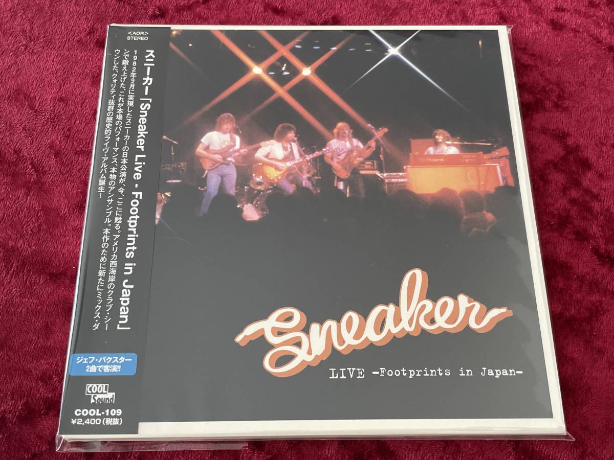 ★スニーカー★紙ジャケット★SNEAKER LIVE FOOTPRINTS IN JAPAN★日本盤★帯付★CD★ライヴ/ライブ★日本公演★COOL SOUND★紙ジャケ★
