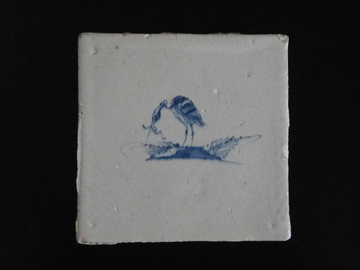 デルフトタイル 鳥 | オランダ 1600年代前半 ◇ フェルメール 