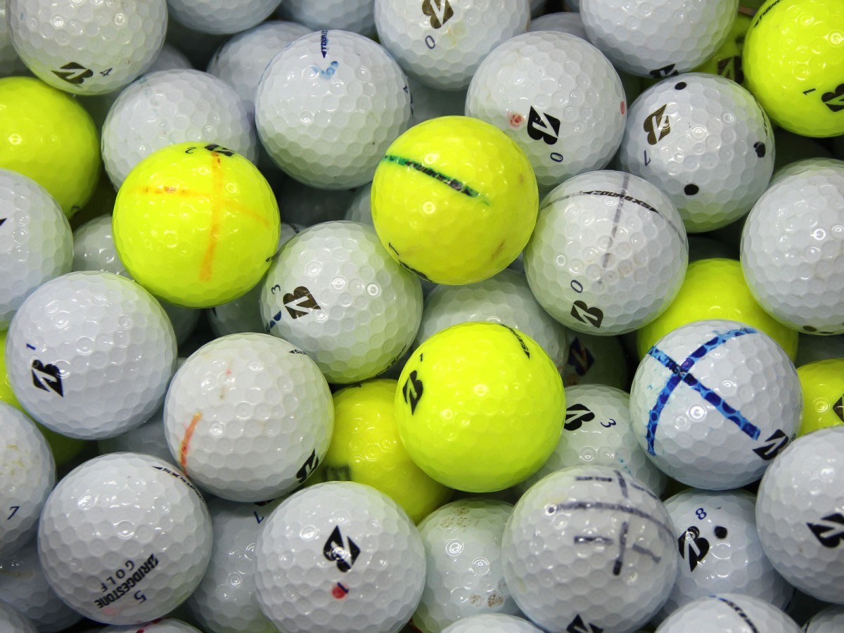 落書き ブリヂストン BRIDGESTONE TOUR B XS 50個 球手箱 ロストボール