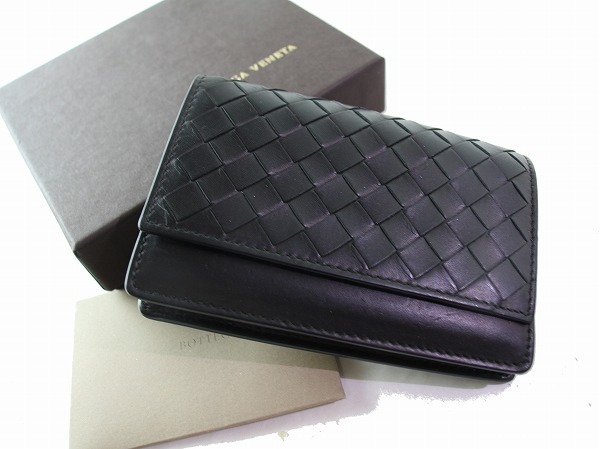限定SALE，格安1円 ボッテガヴェネタ BOTTEGA VENETA イントレチャート 名刺入れ カードケース ブラック レザー 箱付き 13171(男性用)｜売買されたオークション情報、yahooの商品情報をアーカイブ公開 - オークフ 男性用