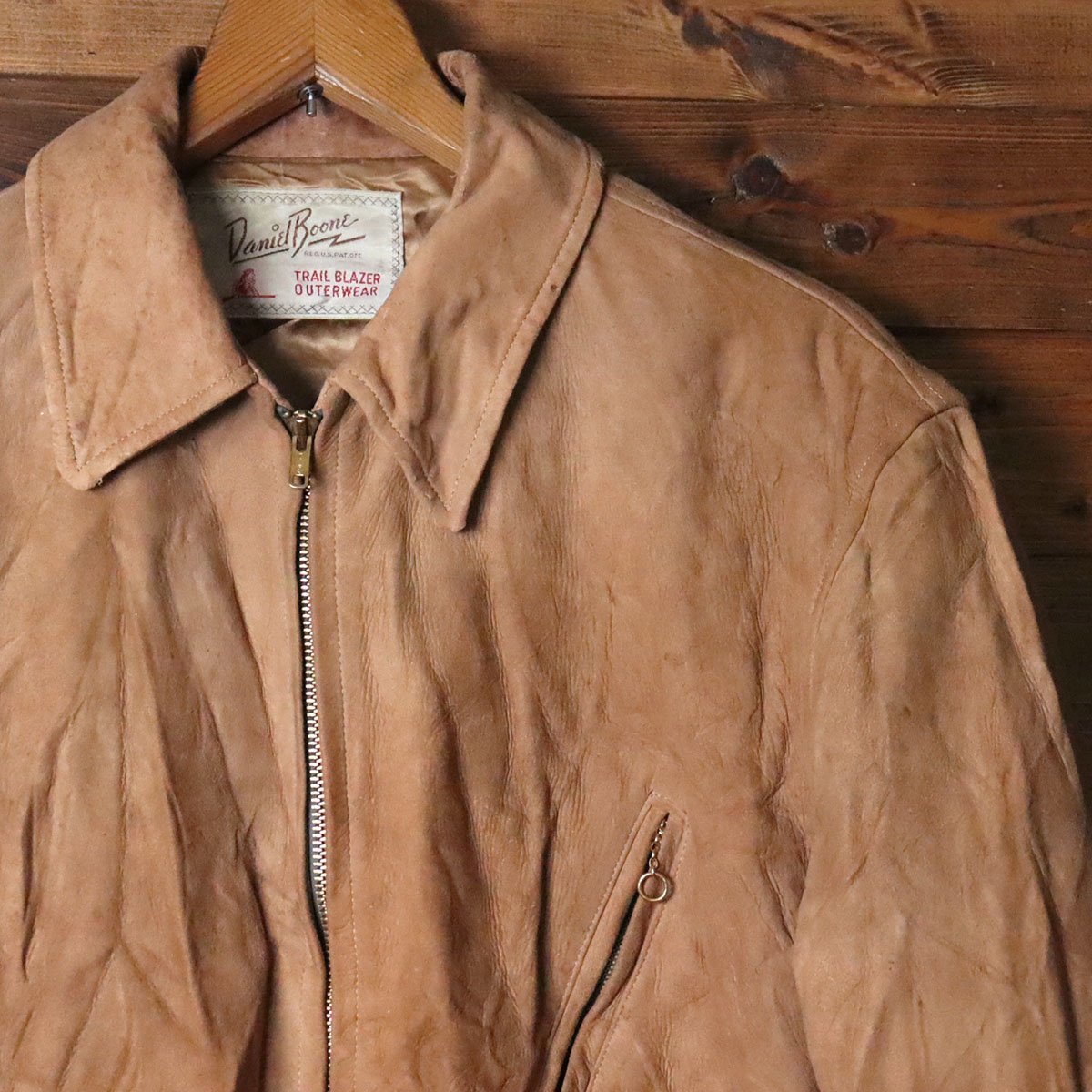 ○2S/k12.13-1 50s～ ビンテージ Daniel Boone ダニエルブーン 本革 