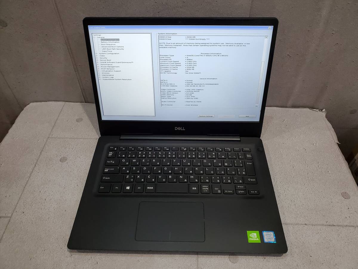 Vostro Dell 0 1 - Intel Core Laptop 8th for i7 | （5481）レビュー 