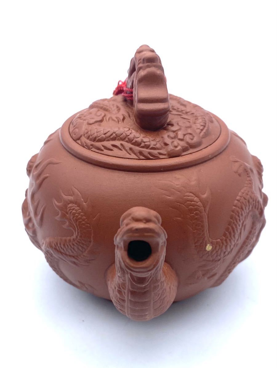 1円〜中国茶器セット 朱泥小急須 茶碗6客 菓子入れ/双