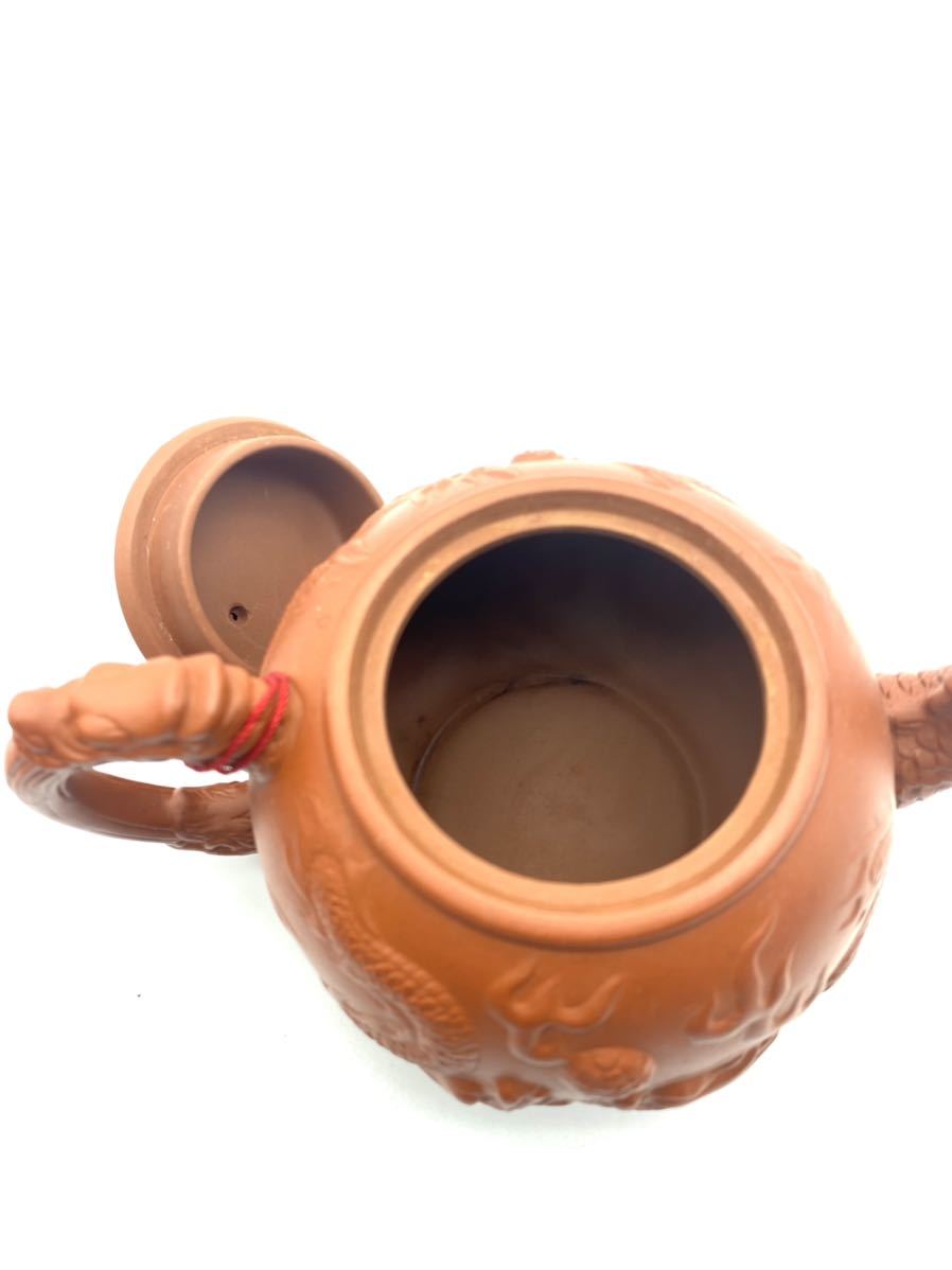1円〜中国茶器セット 朱泥小急須 茶碗6客 菓子入れ/双