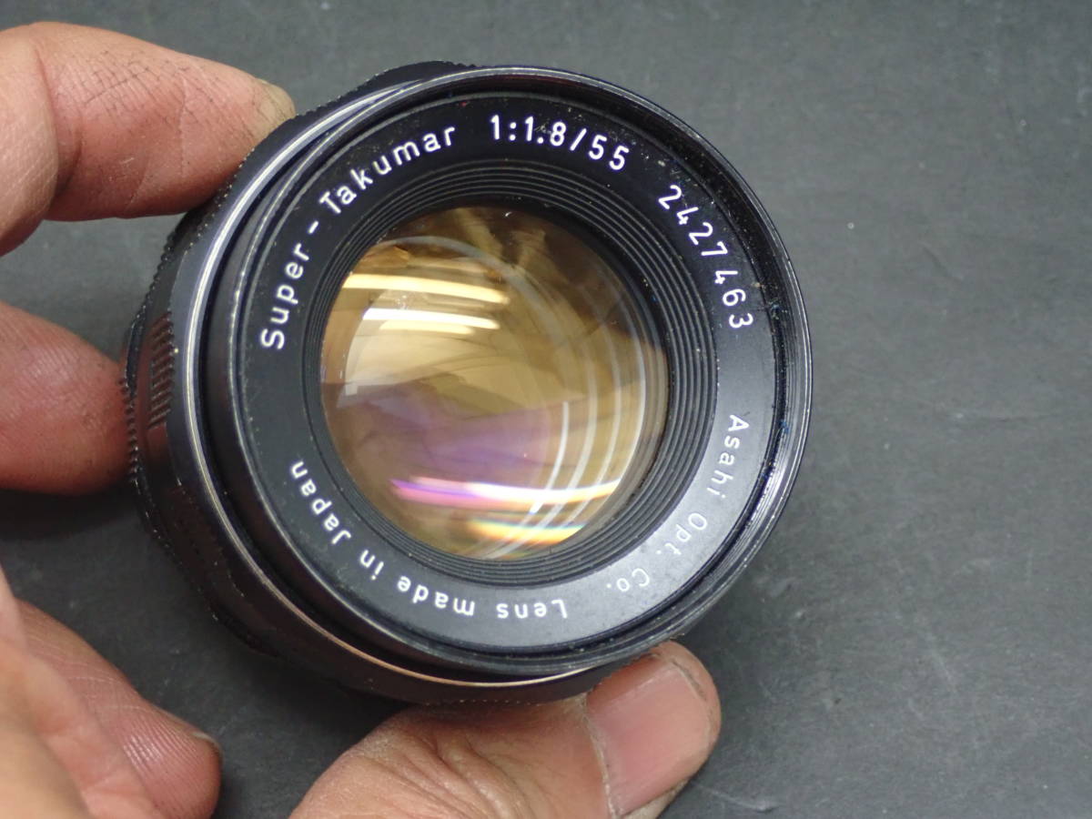 極美品 Super-Takumar 55mm f1.8 M42マウントレンズ ,レンズに傷カビ