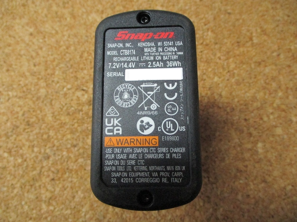 Snap-on スナップオン 14.4Vバッテリー CTB8174 純正品